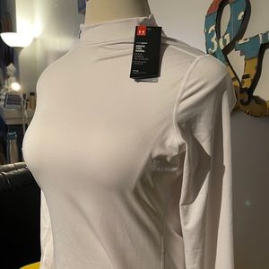 Under armor long sleeve white workout shirt